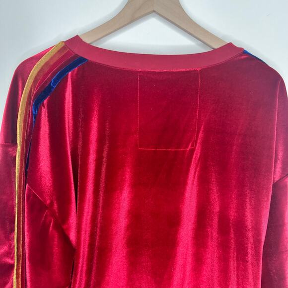 Aviator Nation Red Velvet Relaxed Sweatshirt Medium Womens - Picture 11 of 14